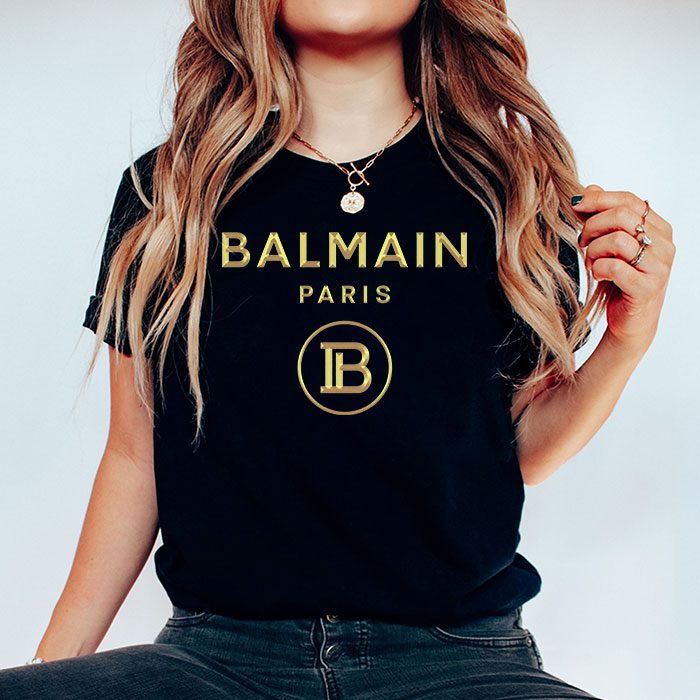 Balmain-Paris-Gold-Logo-Kid-Tee-Unisex-T-Shirt-TTB1904-1