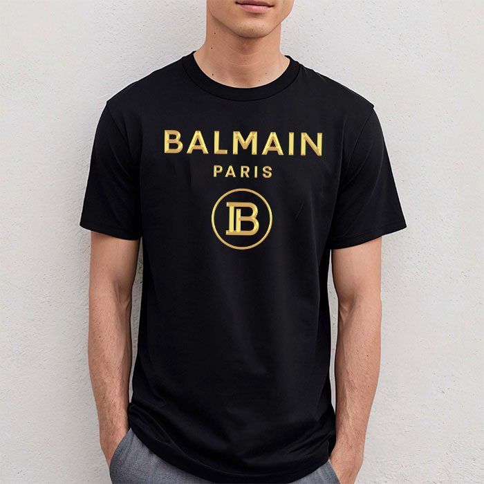 Balmain-Paris-Gold-Logo-Kid-Tee-Unisex-T-Shirt-TTB1904-2
