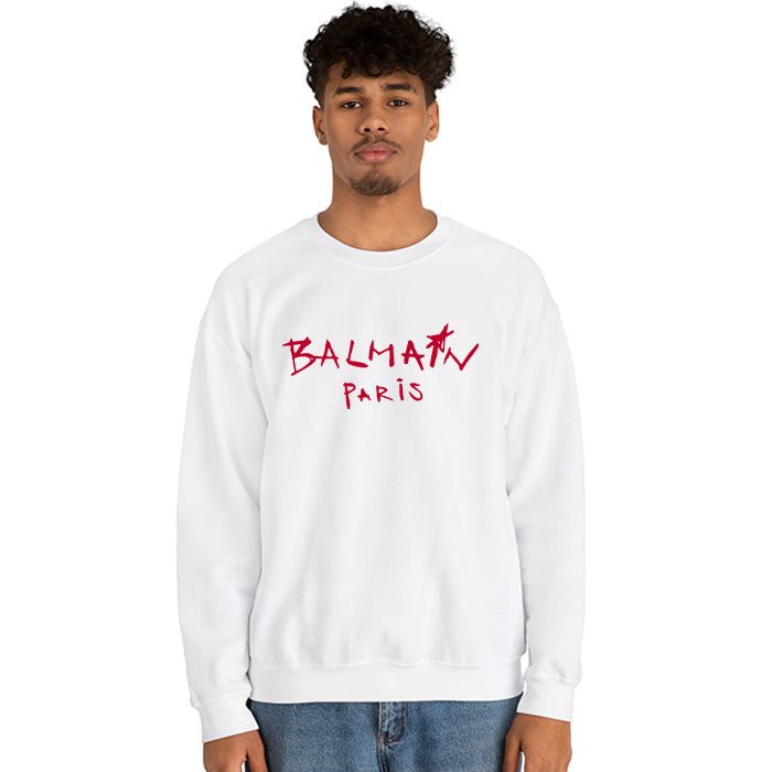 Balmain-Paris-Graffiti-Crewneck-Sweatshirt-CSTB0884-2