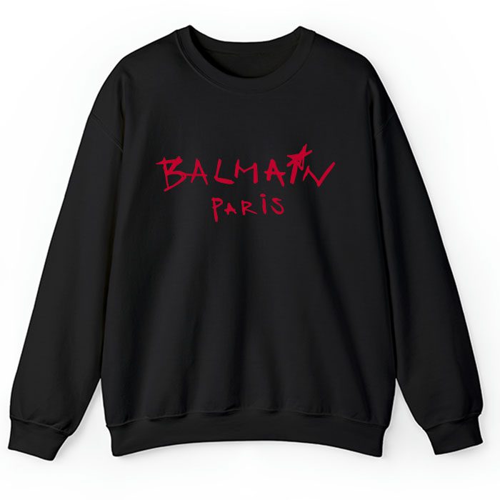 Balmain-Paris-Graffiti-Crewneck-Sweatshirt-CSTB0884 Balmain Paris Graffiti Crewneck Sweatshirt CSTB0884