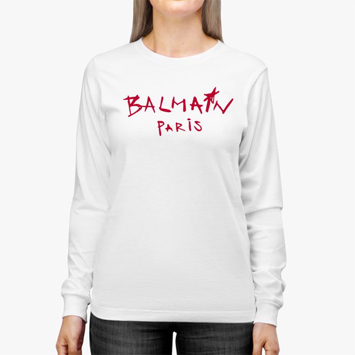 Balmain-Paris-Graffiti-Kid-Tee-Unisex-Longsleeve-ShirtLTB0865-2