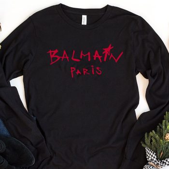 Balmain Paris Graffiti Kid Tee Unisex LongsleeveShirt LTB0865