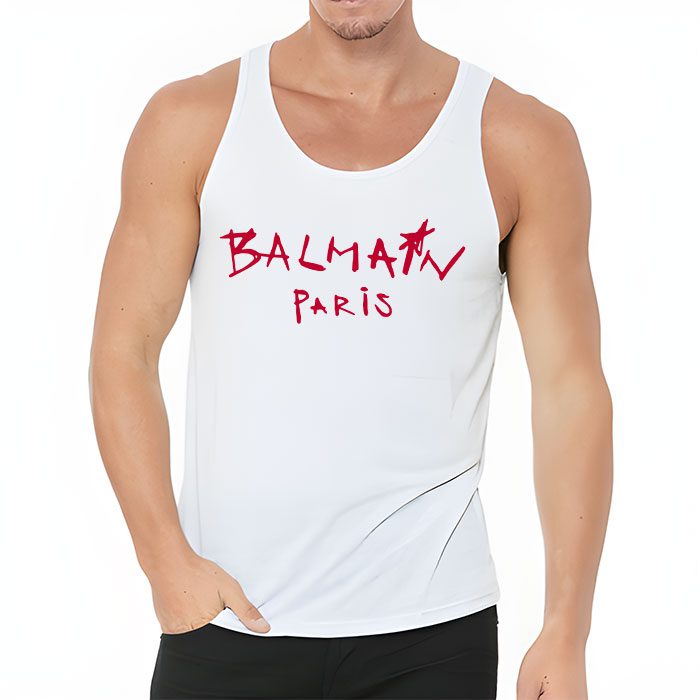 Balmain-Paris-Graffiti-Unisex-Tank-Top-TTTB1006-3