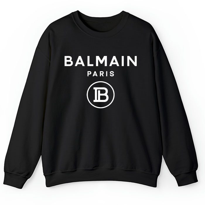 Balmain-Paris-Logo-Crewneck-Sweatshirt-CSTB0863 Balmain Paris Logo Crewneck Sweatshirt CSTB0863