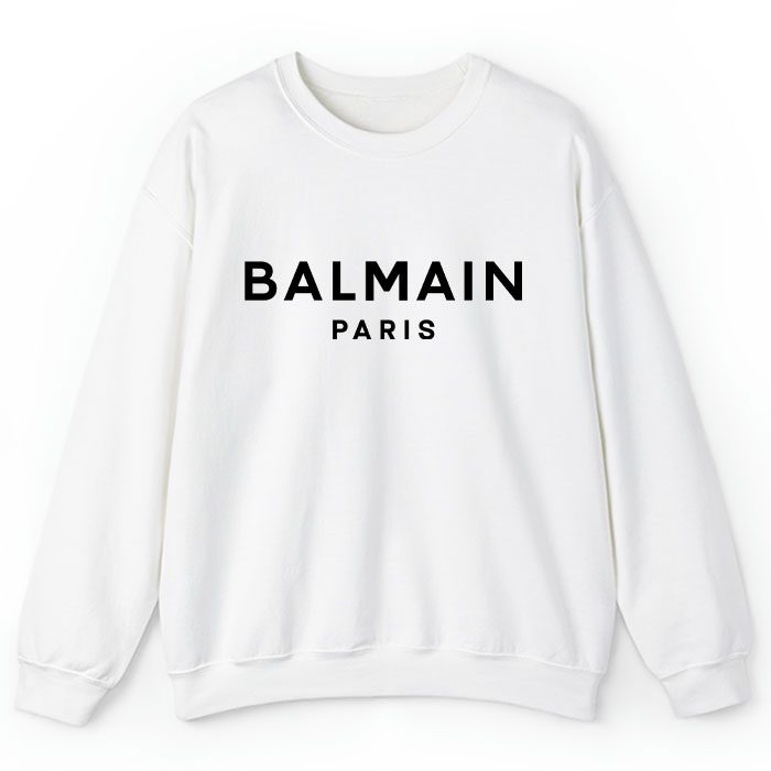 Balmain-Paris-Logo-Crewneck-Sweatshirt-CSTB0864 Balmain Paris Logo Crewneck Sweatshirt CSTB0864