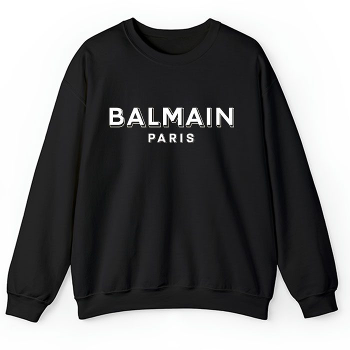 Balmain-Paris-Logo-Crewneck-Sweatshirt-CSTB0886 Balmain Paris Logo Crewneck Sweatshirt CSTB0886