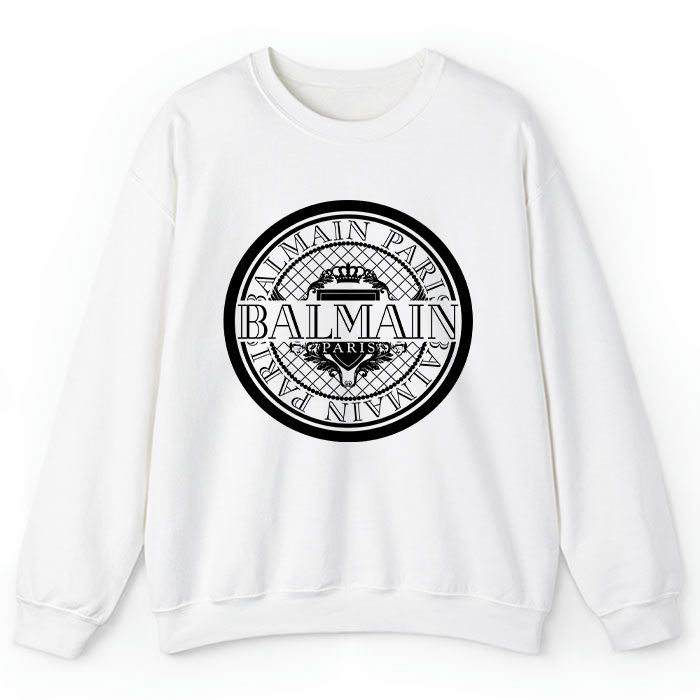 Balmain-Paris-Logo-Crewneck-Sweatshirt-CSTB0889 Balmain Paris Logo Crewneck Sweatshirt CSTB0889
