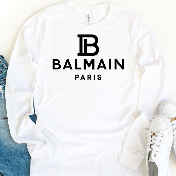 Balmain-Paris-Logo-Kid-Tee-Unisex-Longsleeve-ShirtLTB0843-1