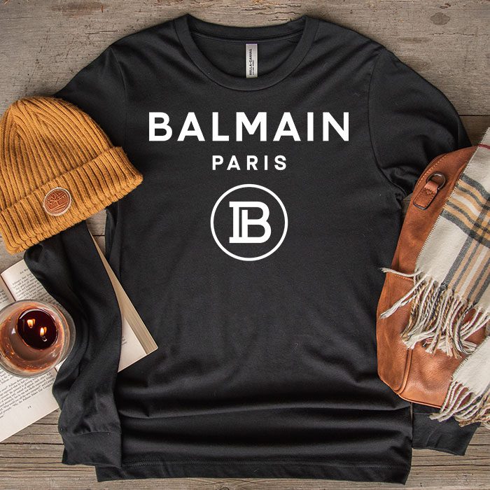 Balmain-Paris-Logo-Kid-Tee-Unisex-Longsleeve-ShirtLTB0844-1
