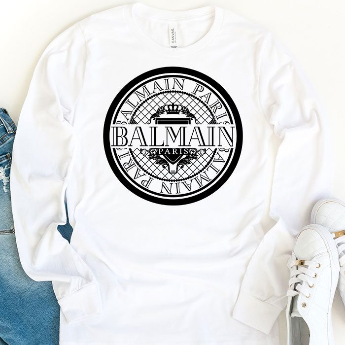 Balmain-Paris-Logo-Kid-Tee-Unisex-Longsleeve-ShirtLTB0870-1
