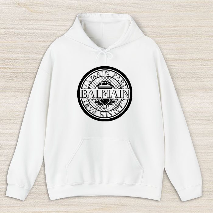 Balmain-Paris-Logo-Unisex-Pullover-Hoodie-HTB1124 Balmain Paris Logo Unisex Pullover Hoodie HTB1124