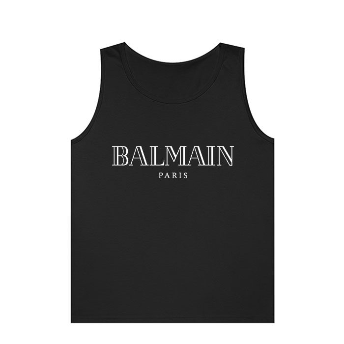Balmain-Paris-Logo-Unisex-Tank-Top-TTTB0988 Balmain Paris Logo Unisex Tank Top TTTB0988