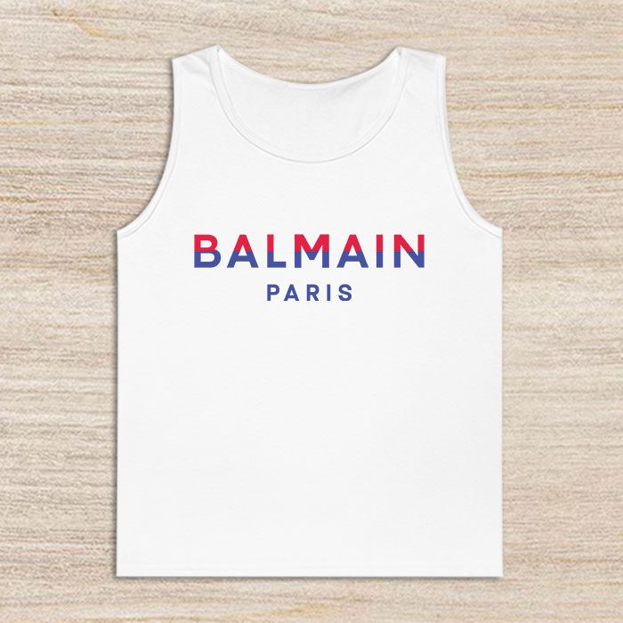 Balmain-Paris-Logo-Unisex-Tank-Top-TTTB0989 Balmain Paris Logo Unisex Tank Top TTTB0989