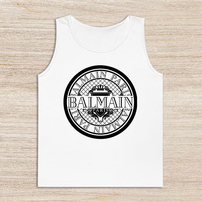 Balmain-Paris-Logo-Unisex-Tank-Top-TTTB1011 Balmain Paris Logo Unisex Tank Top TTTB1011