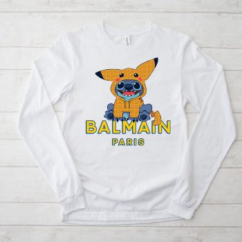 Balmain Paris Stitch Pokemon Kid Tee Unisex LongsleeveShirt LTB0881