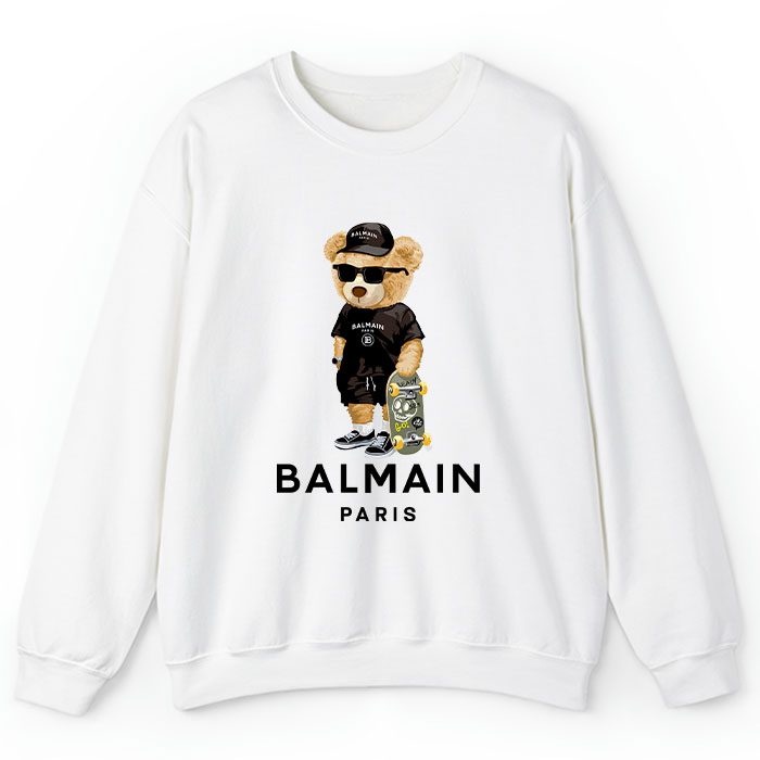 Balmain-Paris-Teddy-Bear-Luxury-Crewneck-Sweatshirt-CSTB0901 Balmain Paris Teddy Bear Luxury Crewneck Sweatshirt CSTB0901