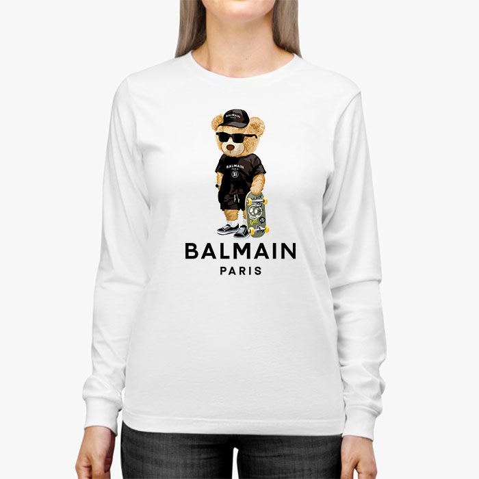Balmain-Paris-Teddy-Bear-Luxury-Kid-Tee-Unisex-Longsleeve-ShirtLTB0882-2