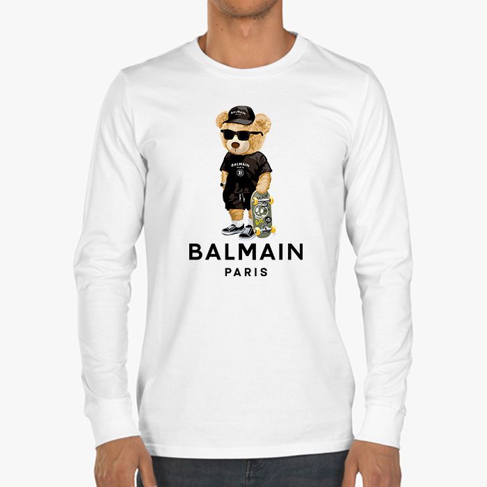 Balmain-Paris-Teddy-Bear-Luxury-Kid-Tee-Unisex-Longsleeve-ShirtLTB0882-3
