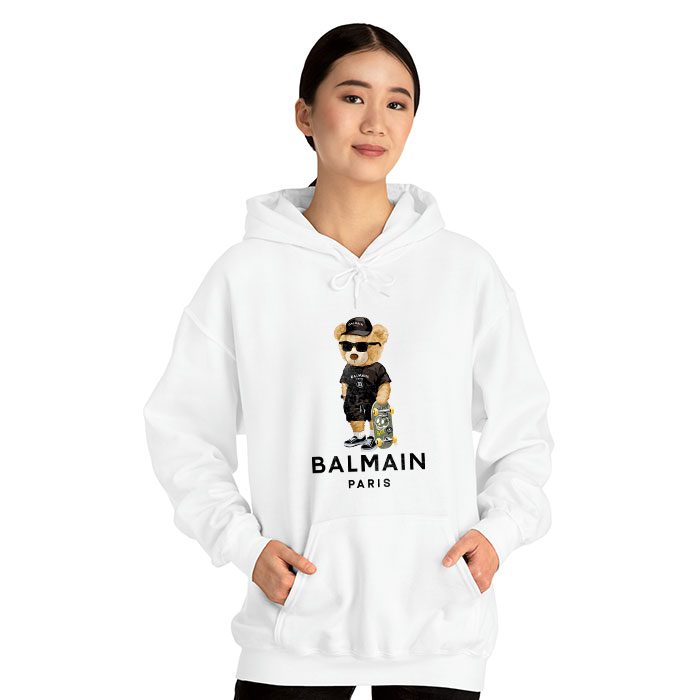 Balmain-Paris-Teddy-Bear-Luxury-Unisex-Pullover-Hoodie-HTB1136-2