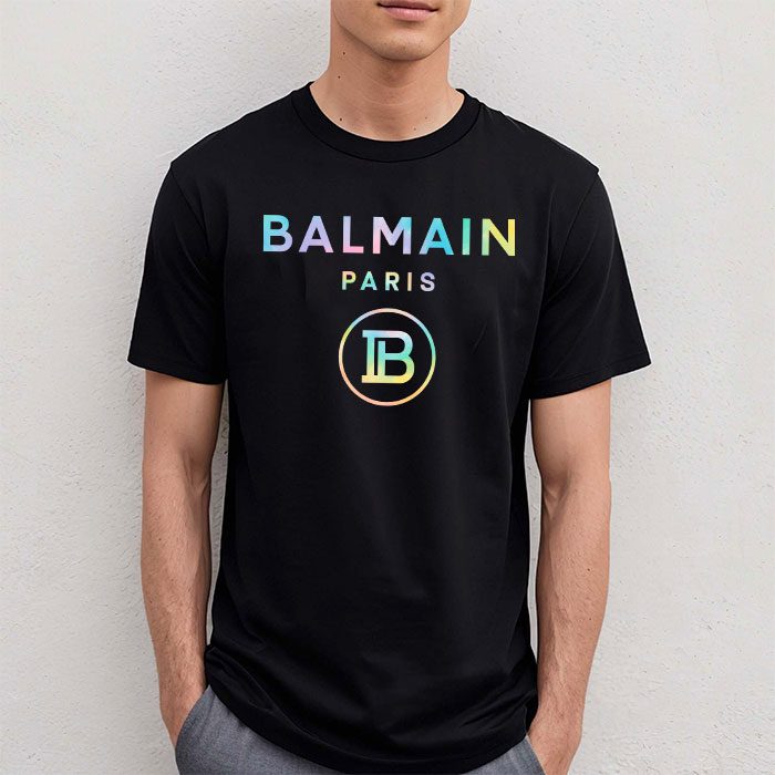 Balmain-Paris-Tie-Dye-Logo-Kid-Tee-Unisex-T-Shirt-TTB1895-2