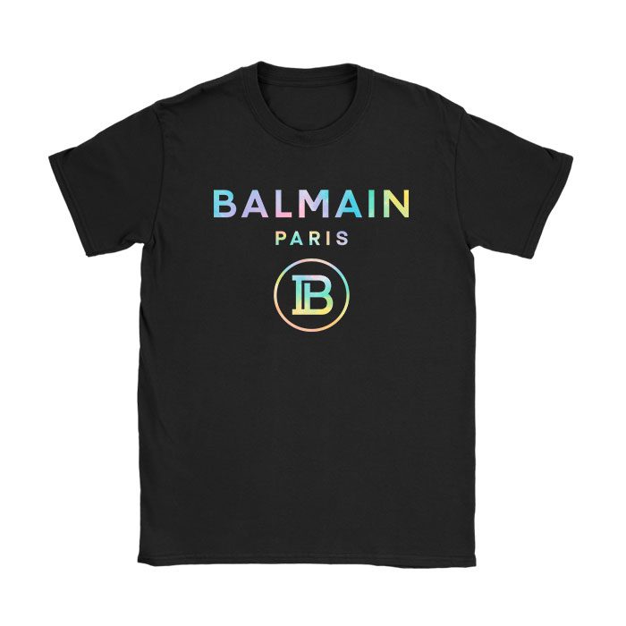 Balmain-Paris-Tie-Dye-Logo-Kid-Tee-Unisex-T-Shirt-TTB1895 Balmain Paris Tie Dye Logo Kid Tee Unisex T-Shirt TTB1895