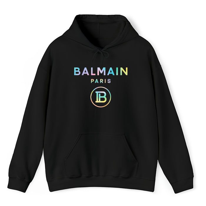 Balmain-Paris-Tie-Dye-Logo-Unisex-Pullover-Hoodie-HTB1123 Balmain Paris Tie Dye Logo Unisex Pullover Hoodie HTB1123