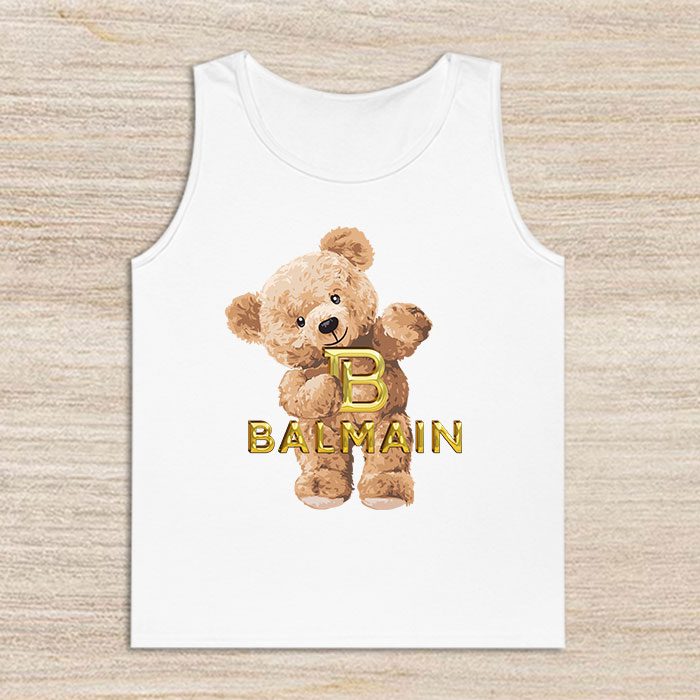 Balmain-Teddy-Bear-Luxury-Unisex-Tank-Top-TTTB1021 Balmain Teddy Bear Luxury Unisex Tank Top TTTB1021