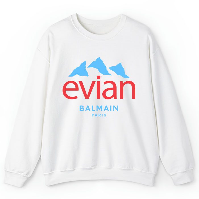 Balmain-X-Evian-Paris-Logo-Crewneck-Sweatshirt-CSTB0890-1