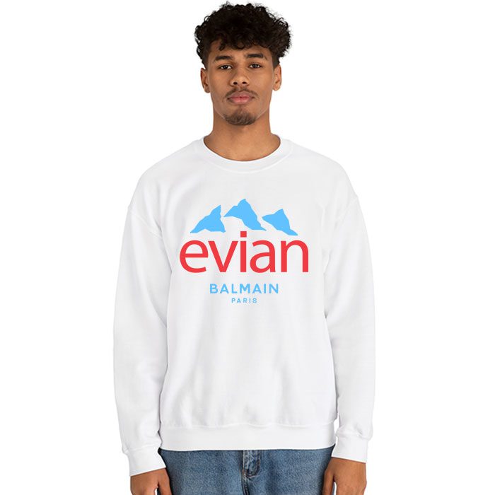 Balmain-X-Evian-Paris-Logo-Crewneck-Sweatshirt-CSTB0890-2