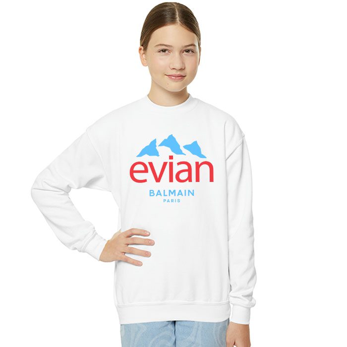 Balmain-X-Evian-Paris-Logo-Crewneck-Sweatshirt-CSTB0890-3