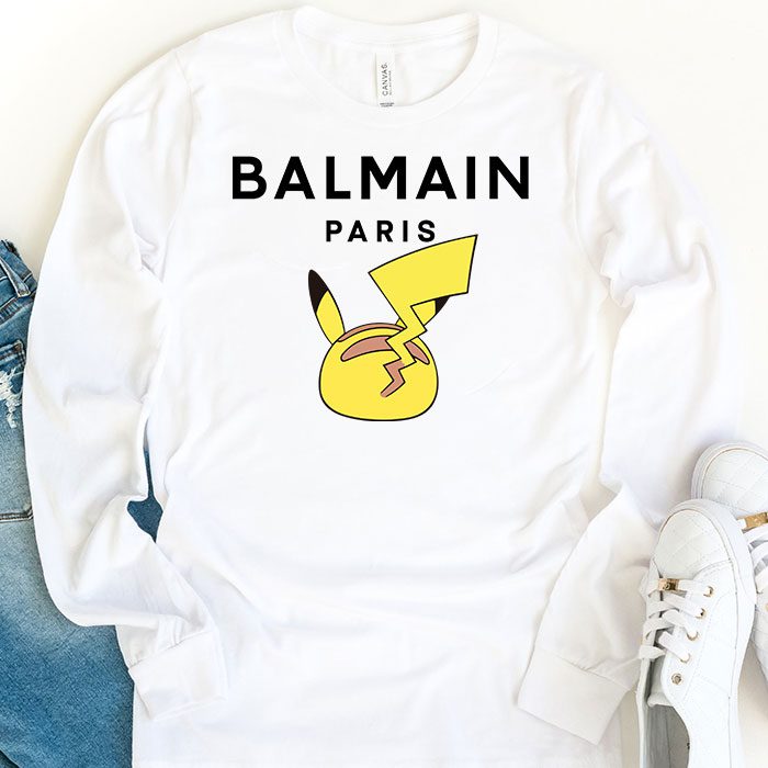 Balmain-X-Pokemon-Kid-Tee-Unisex-Longsleeve-ShirtLTB0872-1