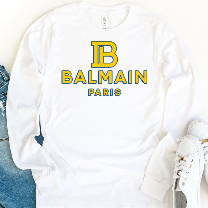 Balmain-X-Pokemon-Paris-Logo-Kid-Tee-Unisex-Longsleeve-ShirtLTB0874-1