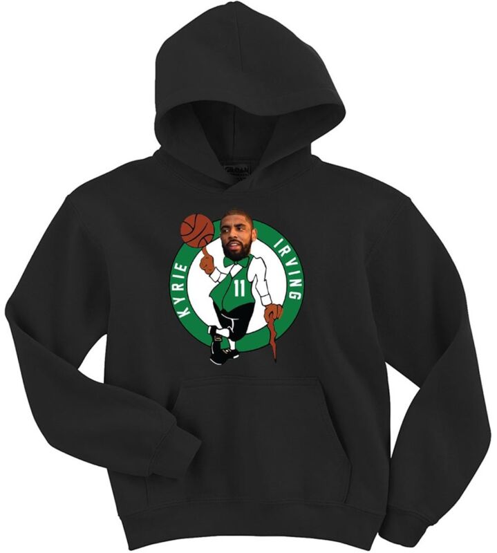 Black-Boston-Celtics-Kyrie-Irving-Logo-Hooded-Sweatshirt-Unisex-Hoodie Black Boston Celtics Kyrie Irving "Logo" Hooded Sweatshirt Unisex Hoodie