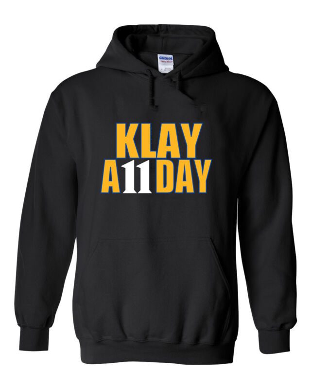 Black-Klay-Thompson-Golden-State-Warriors-Klay-All-Day-Hooded-Sweatshirt-Unisex-Hoodie Black Klay Thompson Golden State Warriors "Klay All Day" Hooded Sweatshirt Unisex Hoodie