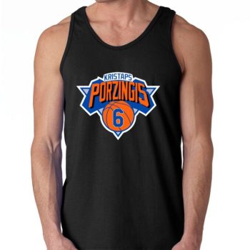 Black Kristaps Porzingis New York Knicks "Logo" Unisex Tank Top