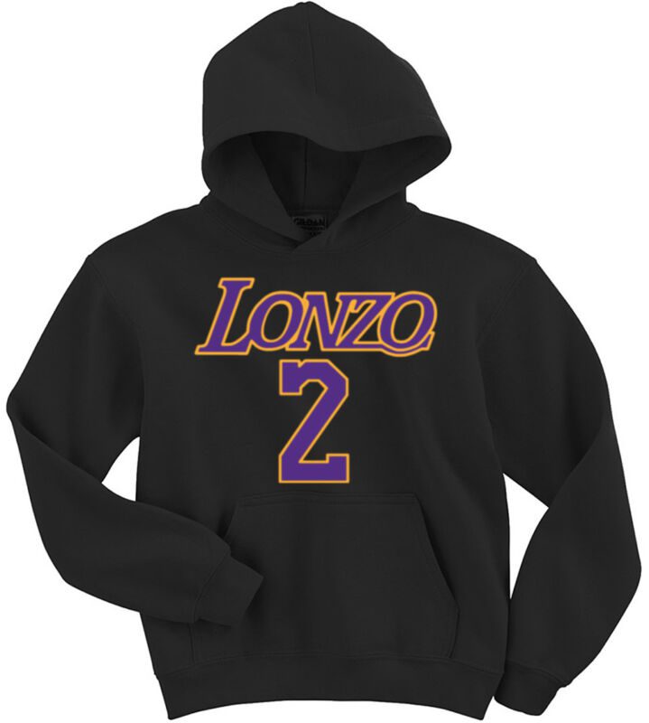 Black-Lonzo-Ball-Los-Angeles-Lakers-Text-Hooded-Sweatshirt-Unisex-Hoodie Black Lonzo Ball Los Angeles Lakers "Text" Hooded Sweatshirt Unisex Hoodie