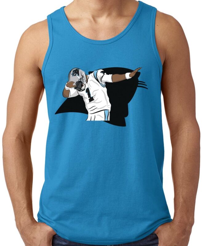 Blue-Cam-Newton-Carolina-Panthers-Dab-Logo-Unisex-Tank-Top Blue Cam Newton Carolina Panthers "Dab Logo" Unisex Tank Top