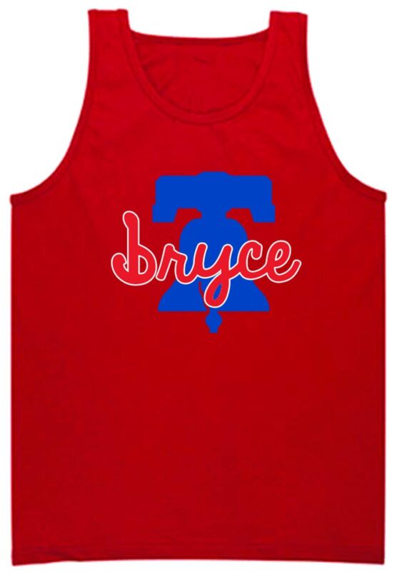 Bryce-Harper-Philadelphia-Phillies-Liberty-Bell-Logo-Unisex-Tank-Top Bryce Harper Philadelphia Phillies "Liberty Bell Logo" Unisex Tank Top