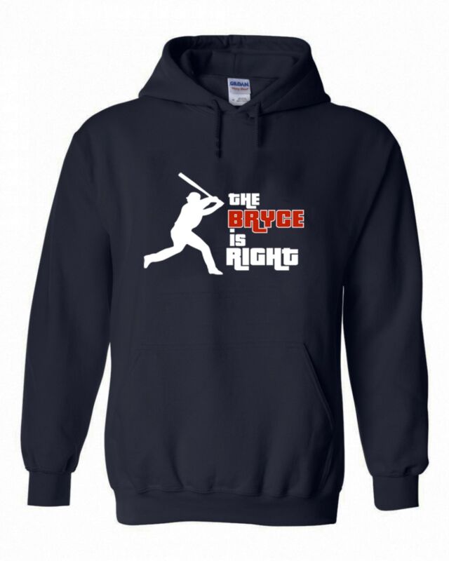 Bryce-Harper-Washington-Nationals-The-Bryce-Is-Right-Hooded-Sweatshirt-Hoodie Bryce Harper Washington Nationals "The Bryce Is Right" Hooded Sweatshirt Hoodie