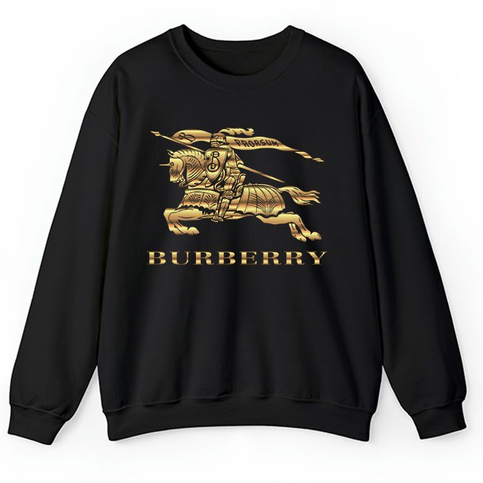 Burberry-Logo-Gold-Luxury-Crewneck-Sweatshirt-CSTB0737 Burberry Logo Gold Luxury Crewneck Sweatshirt CSTB0737