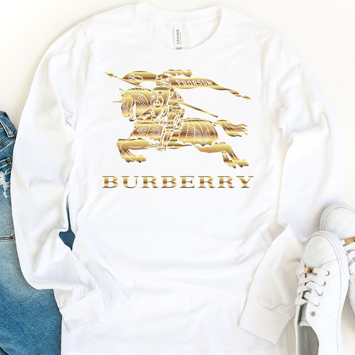 Burberry-Logo-Gold-Luxury-Kid-Tee-Unisex-Longsleeve-Shirt-LTB0718-1