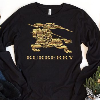 Burberry Logo Gold Luxury Kid Tee Unisex Longsleeve Shirt LTB0718