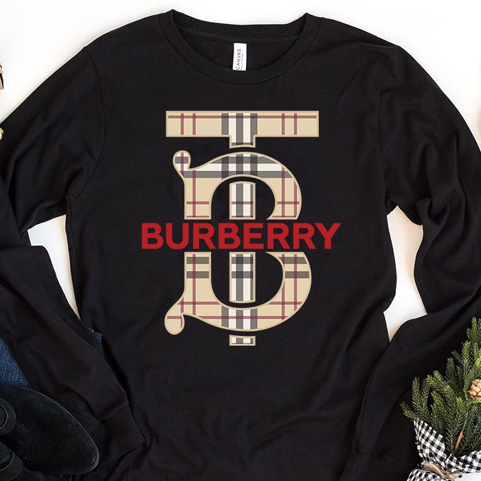 Burberry-Logo-Luxury-Kid-Tee-Unisex-Longsleeve-Shirt-LTB0712 Burberry Logo Luxury Kid Tee Unisex Longsleeve Shirt LTB0712