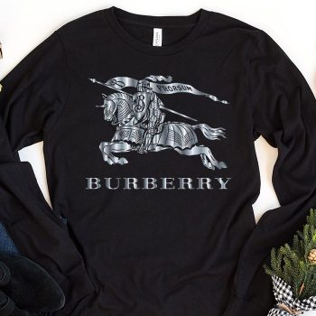 Burberry Logo Silver Luxury Kid Tee Unisex Longsleeve Shirt LTB0731