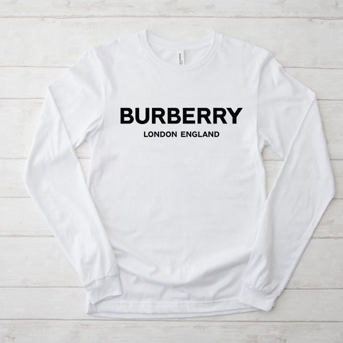 Burberry-London-Logo-Luxury-Kid-Tee-Unisex-Longsleeve-Shirt-LTB0711 Burberry London Logo Luxury Kid Tee Unisex Longsleeve Shirt LTB0711