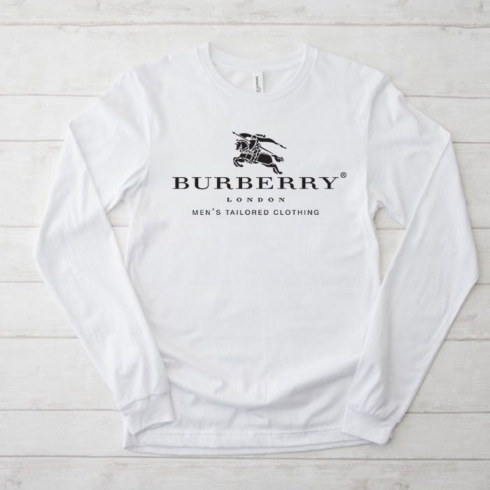 Burberry-London-Logo-Luxury-Kid-Tee-Unisex-Longsleeve-Shirt-LTB0714 Burberry London Logo Luxury Kid Tee Unisex Longsleeve Shirt LTB0714