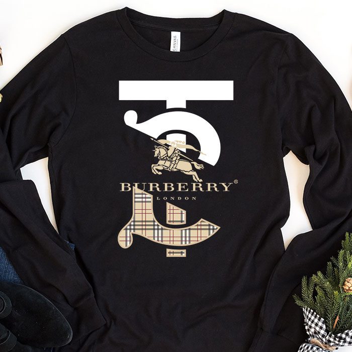Burberry-London-Logo-Luxury-Kid-Tee-Unisex-Longsleeve-Shirt-LTB0715 Burberry London Logo Luxury Kid Tee Unisex Longsleeve Shirt LTB0715