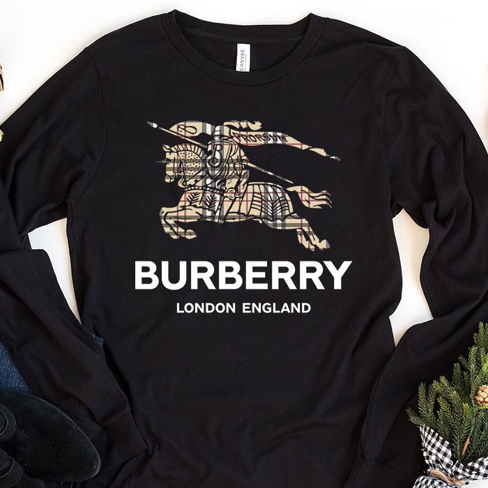 Burberry-London-Logo-Luxury-Kid-Tee-Unisex-Longsleeve-Shirt-LTB0716 Burberry London Logo Luxury Kid Tee Unisex Longsleeve Shirt LTB0716