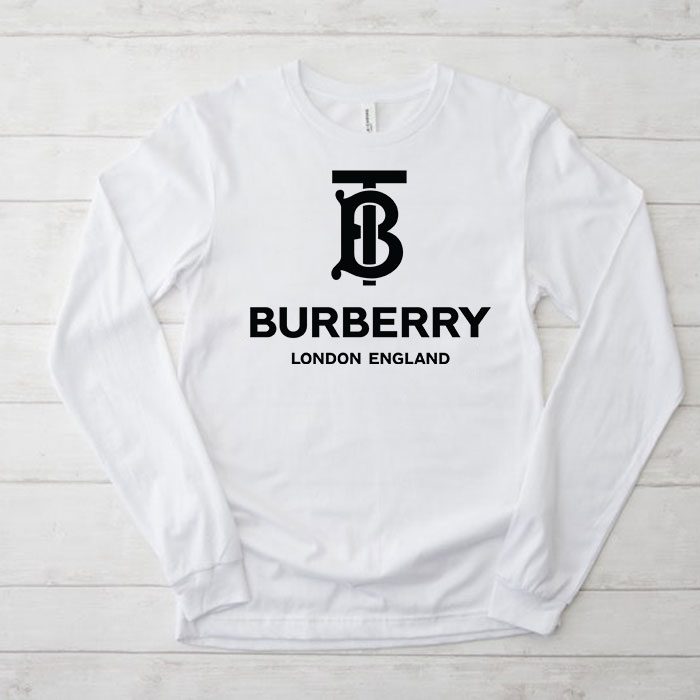 Burberry-London-Logo-Luxury-Kid-Tee-Unisex-Longsleeve-Shirt-LTB0729 Burberry London Logo Luxury Kid Tee Unisex Longsleeve Shirt LTB0729