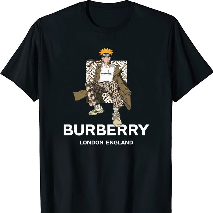 Burberry-London-Naruto-Kid-Tee-Unisex-T-Shirt-TTB1758 Burberry London Naruto Kid Tee Unisex T-Shirt TTB1758
